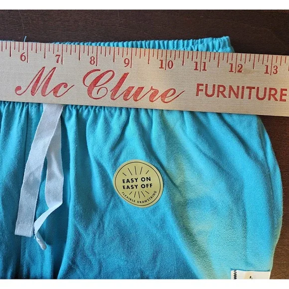 Cat & Jack Boys Girls Shorts L 10/12 Teal‎ Elastic Drawstring New With Tags - Picture 5 of 6